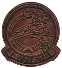 Officially Licensed USMC VMAT-203 Hawks Leather Patches