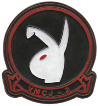 Officially Licensed USMC VMCJ-2 Playboys Leather Patch
