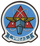 Officially Licensed USMC VMCJ-3 Sharkfins Hand Painted Leather Patch