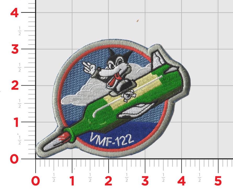 Officially Licensed USMC VMF-122 Candystripers WWII Patch