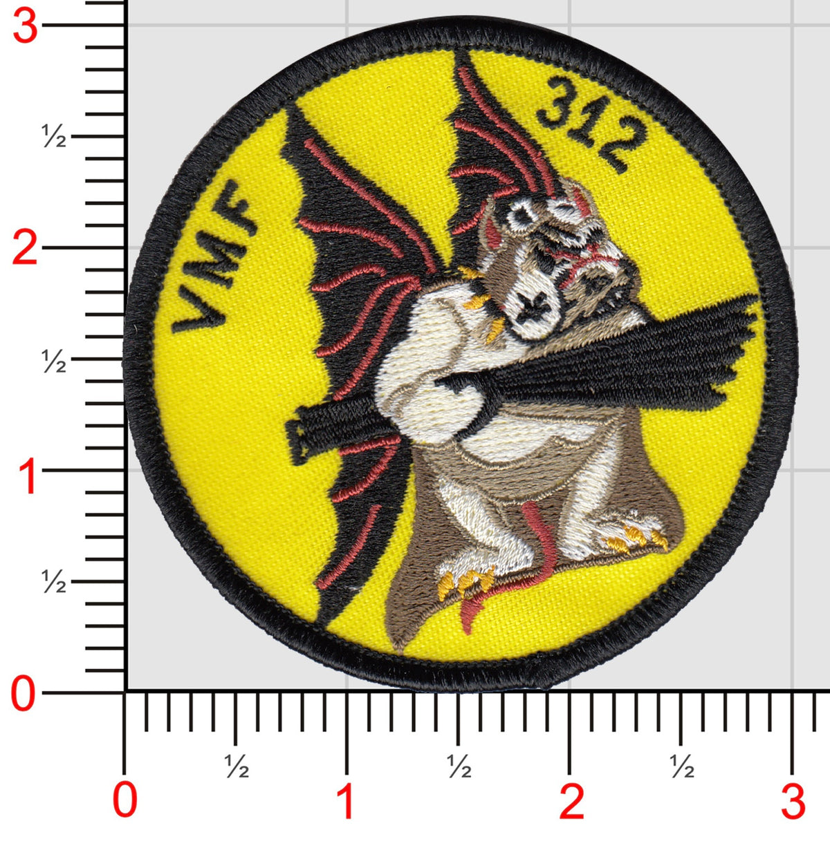Officially Licensed USMC VMF-312 Checkerboards WWII Throwback Shoulder Patch