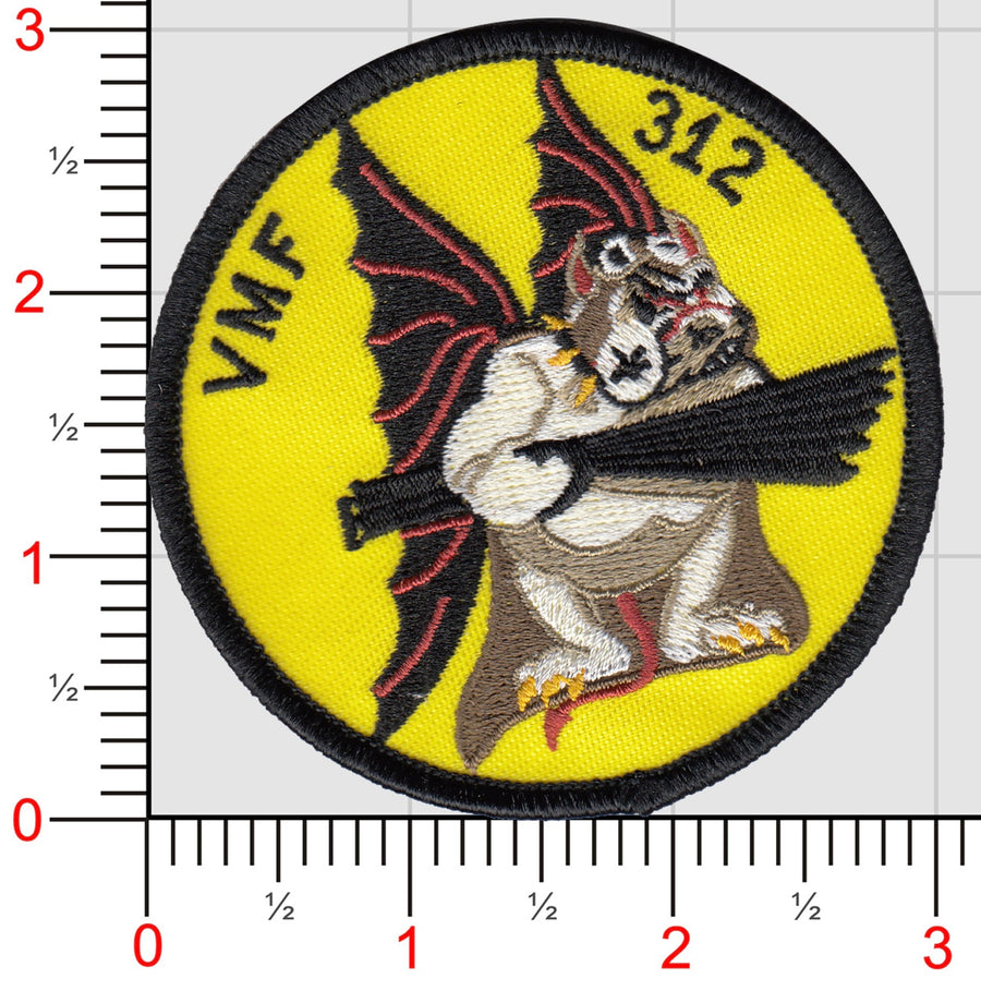 Officially Licensed USMC VMF-312 Checkerboards WWII Throwback Shoulder Patch
