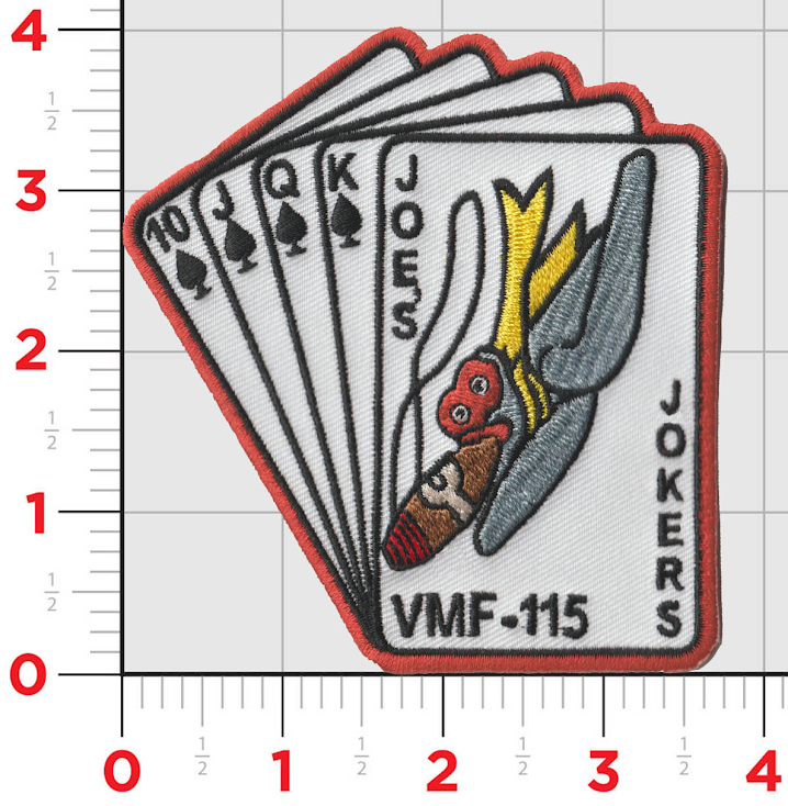 Officially Licensed USMC VMF-115 Joe's Jokers Patch