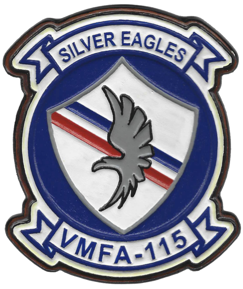 Officially Licensed USMC VMFA-115 Silver Eagles Leather Squadron Patches