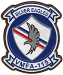 Officially Licensed USMC VMFA-115 Silver Eagles Leather Squadron Patches