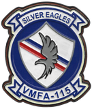 Officially Licensed USMC VMFA-115 Silver Eagles Leather Squadron Patches