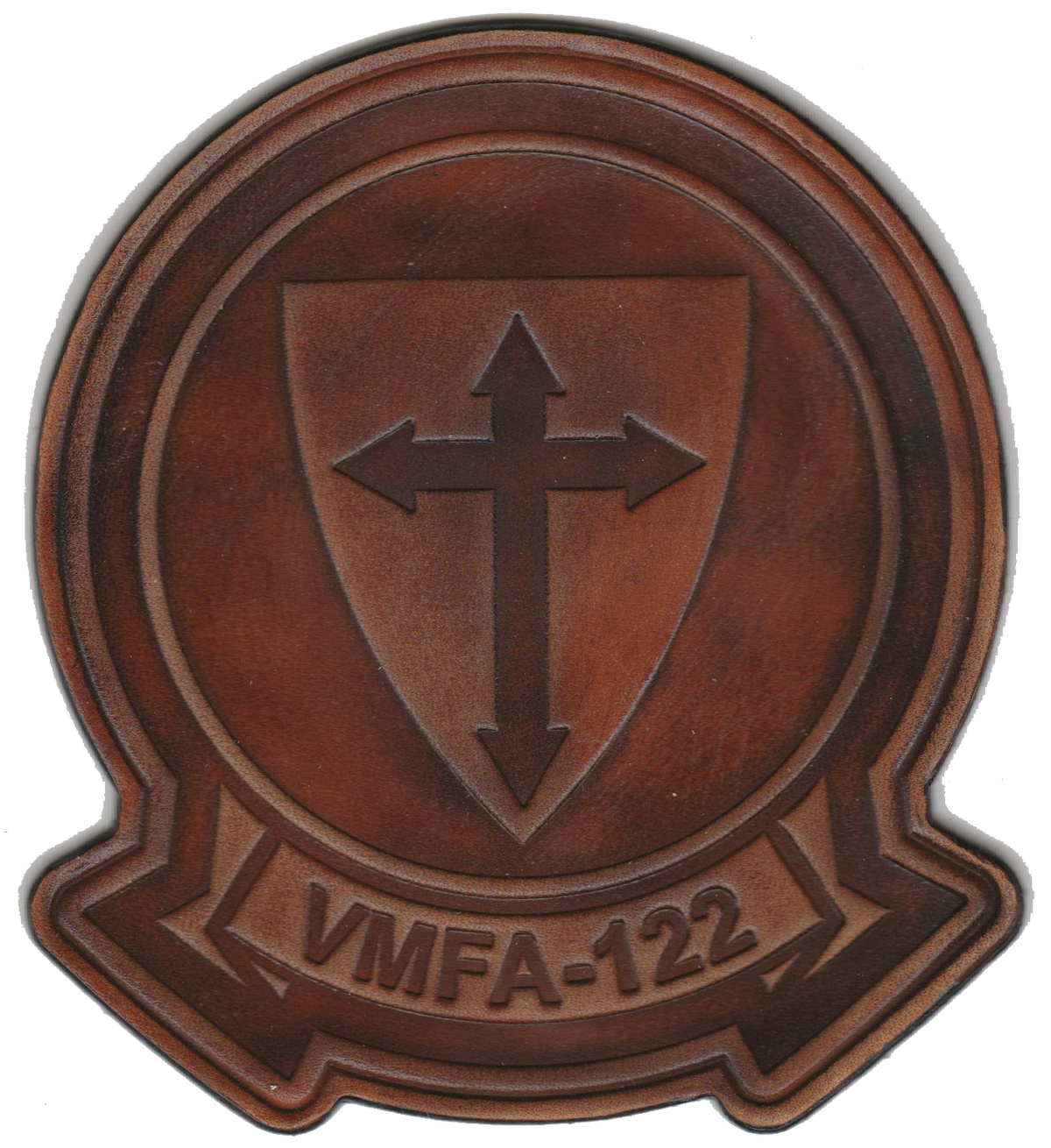 Officially Licensed USMC VMFA-122 Crusaders Leather Patches