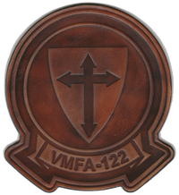 Officially Licensed USMC VMFA-122 Crusaders Leather Patches