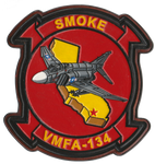 Officially Licensed USMC VMFA-134 Smoke F-4 Phantom Leather Patches
