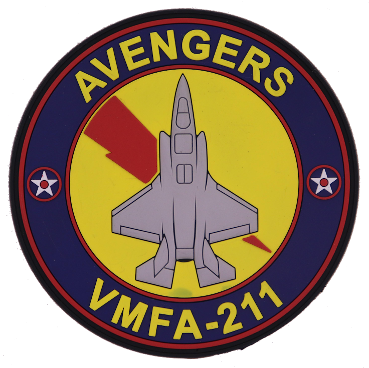Official VMFA-211 Wake Island Avengers F-35 PVC Shoulder Patch