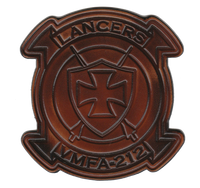Officially Licensed USMC VMFA-212 Lancers Leather Squadron Patches