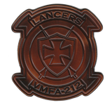 Officially Licensed USMC VMFA-212 Lancers Leather Squadron Patches