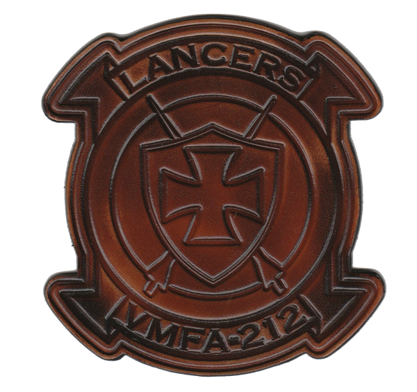 Officially Licensed USMC VMFA-212 Lancers Leather Squadron Patches