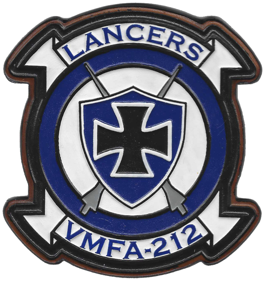 Officially Licensed USMC VMFA-212 Lancers Leather Squadron Patches