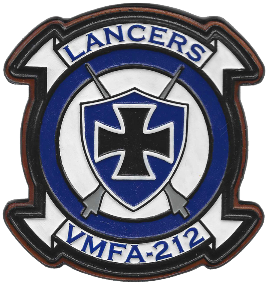 Officially Licensed USMC VMFA-212 Lancers Leather Squadron Patches