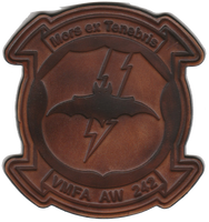 Officially Licensed USMC VMFA(AW)-242 Bats Leather Patches