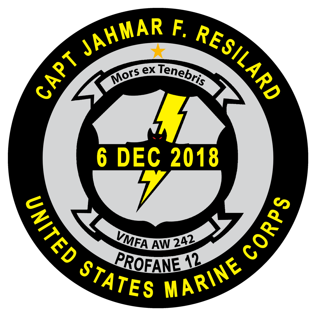 VMFA(AW)-242 Capt Resilard Memorial Patch
