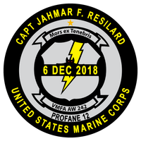 VMFA(AW)-242 Capt Resilard Memorial Patch