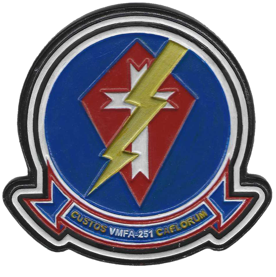 Officially Licensed USMC VMFA-251 Thunderbolts Leather Patches