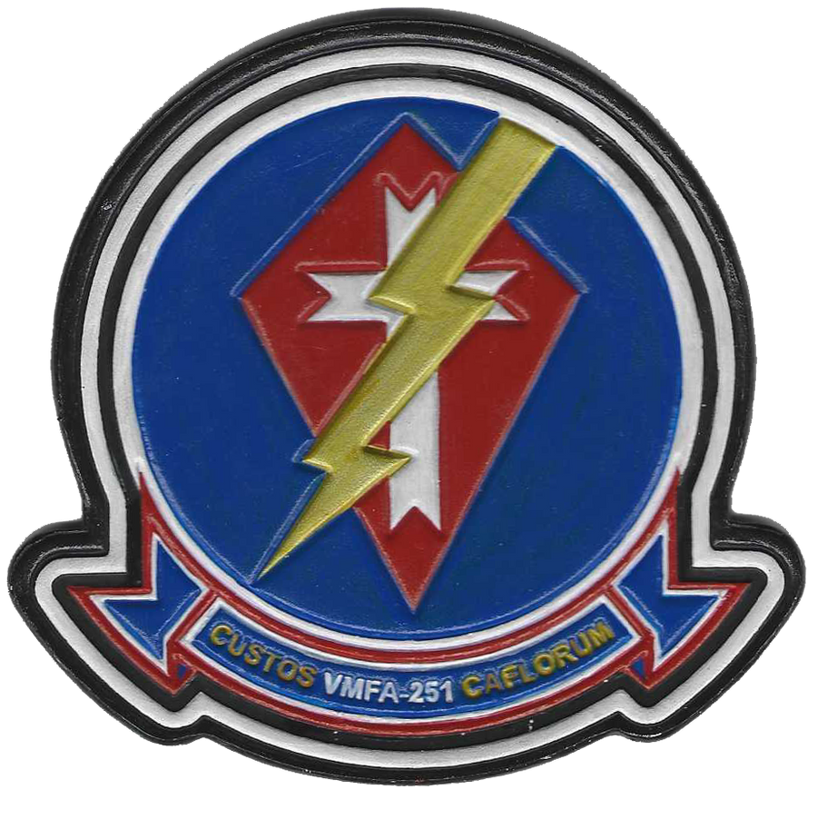 Officially Licensed USMC VMFA-251 Thunderbolts Leather Patches