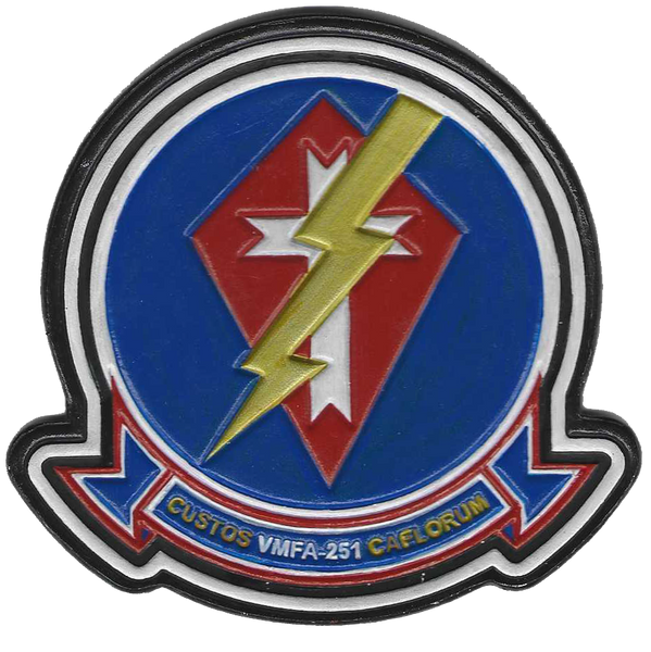 Officially Licensed USMC VMFA-251 Thunderbolts Leather Patches