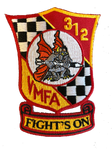Officially Licensed USMC VMFA-312 Checkerboards Patch