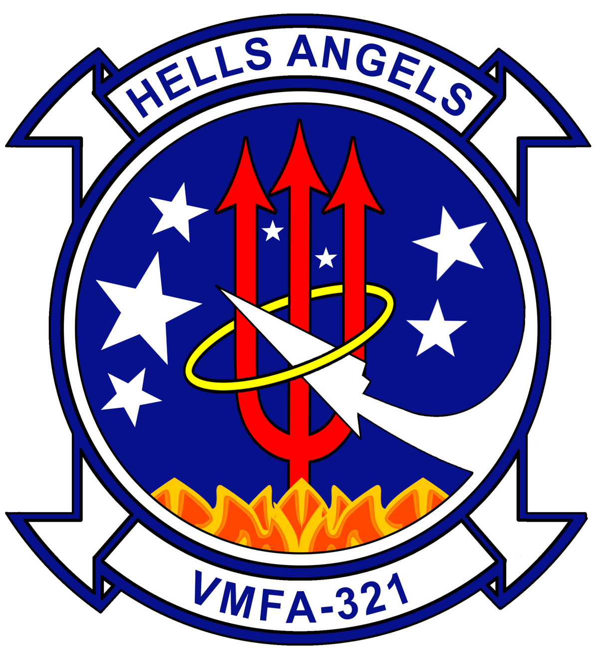 Officially Licensed USMC VMFA-321 Hells Angels Sticker