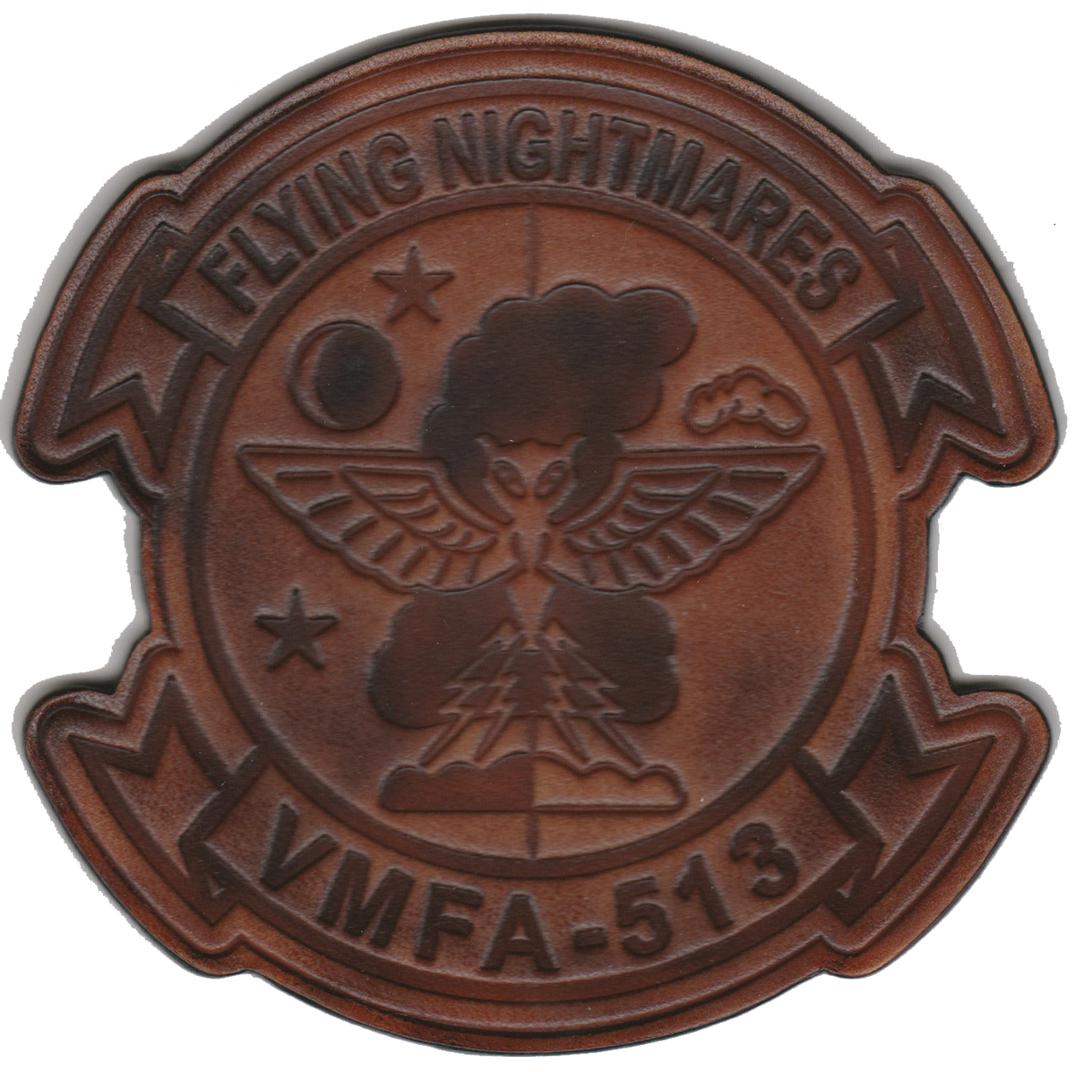 Officially Licensed USMC VMFA-513 Nightmares Leather patch