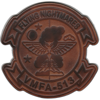 Officially Licensed USMC VMFA-513 Nightmares Leather patch