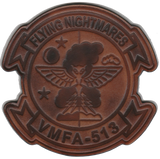 Officially Licensed USMC VMFA-513 Nightmares Leather patch