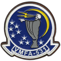 Officially Licensed USMC VMFA-531 Grey Ghosts Leather Patches