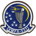 Officially Licensed USMC VMFA-531 Grey Ghosts Leather Patches
