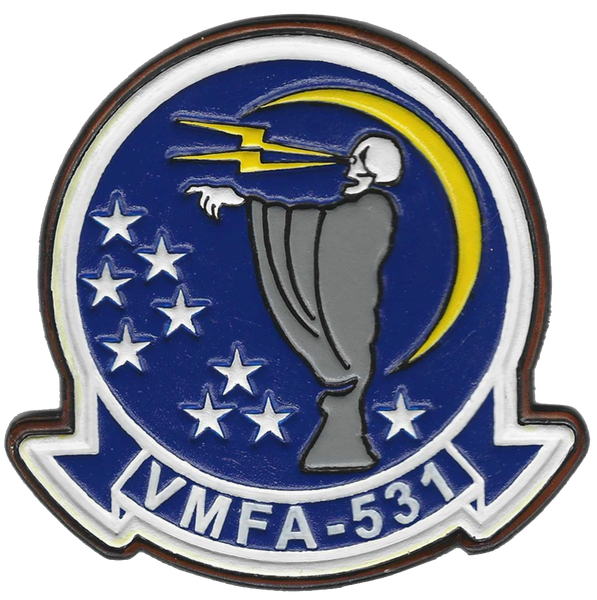 Officially Licensed USMC VMFA-531 Grey Ghosts Leather Patches