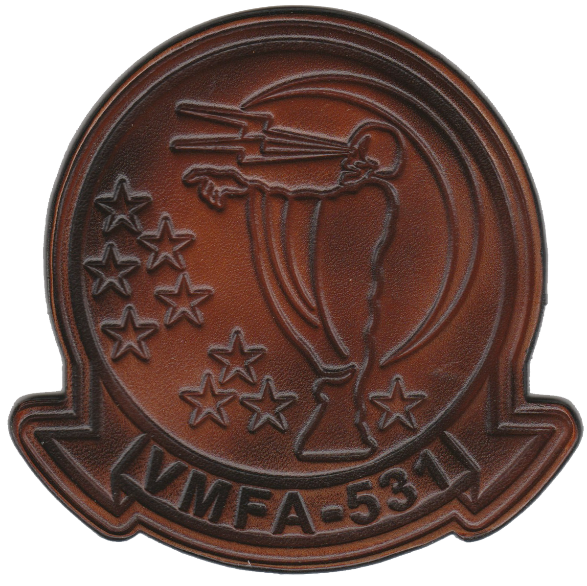 Officially Licensed USMC VMFA-531 Grey Ghosts Leather Patches