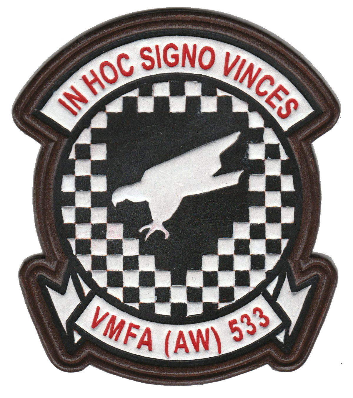 Officially Licensed UMSC VMFA (AW)-533 Hawks leather patch