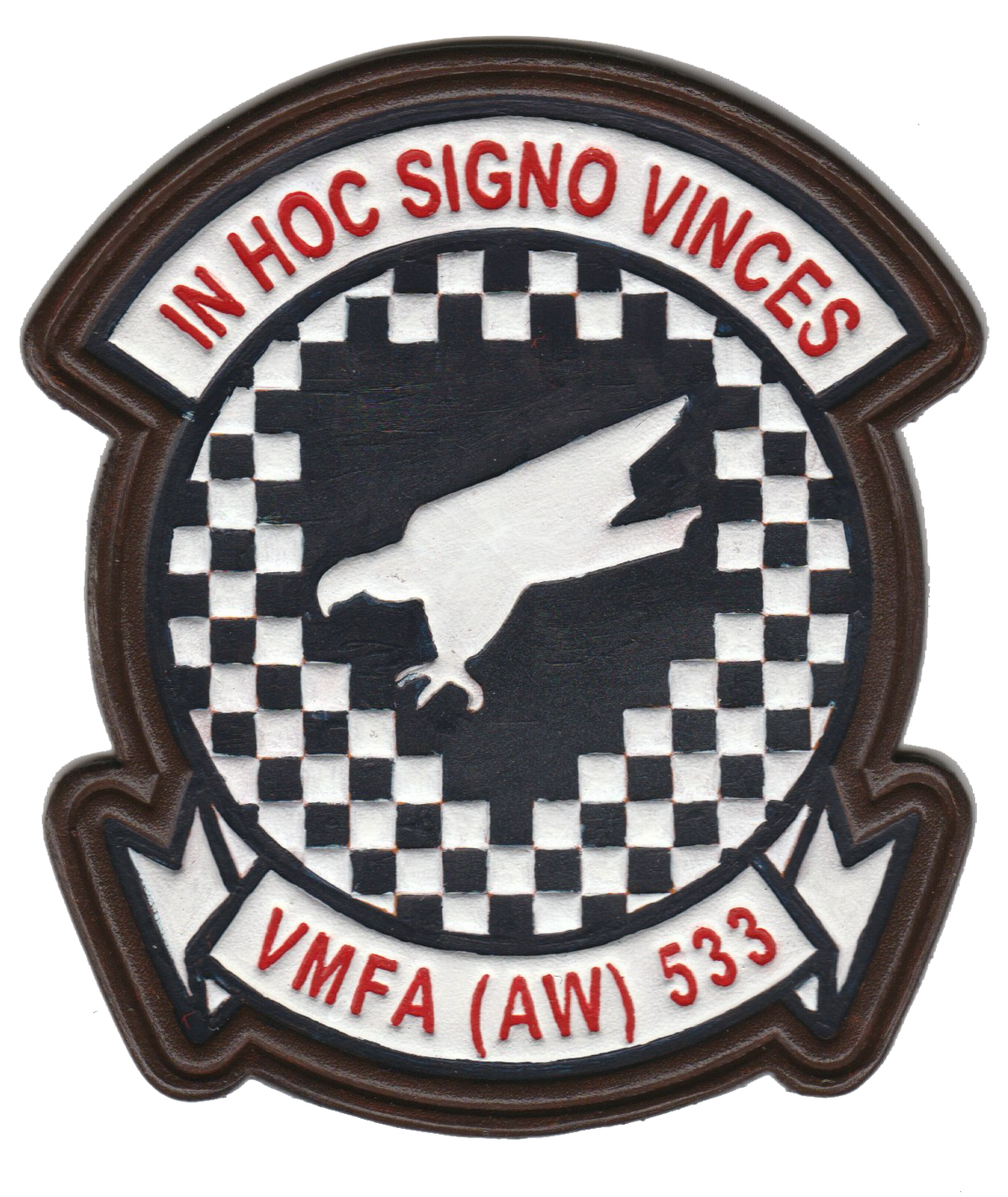Officially Licensed UMSC VMFA (AW)-533 Hawks leather patch