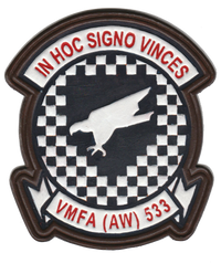 Officially Licensed UMSC VMFA (AW)-533 Hawks leather patch