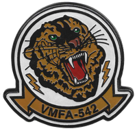 Officially Licensed USMC VMFA-542 Tigers Leather Patches