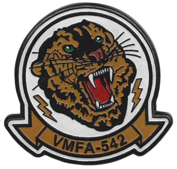 Officially Licensed USMC VMFA-542 Tigers Leather Patches
