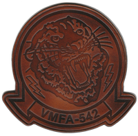 Officially Licensed USMC VMFA-542 Tigers Leather Patches