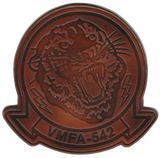 Officially Licensed USMC VMFA-542 Tigers Leather Patches