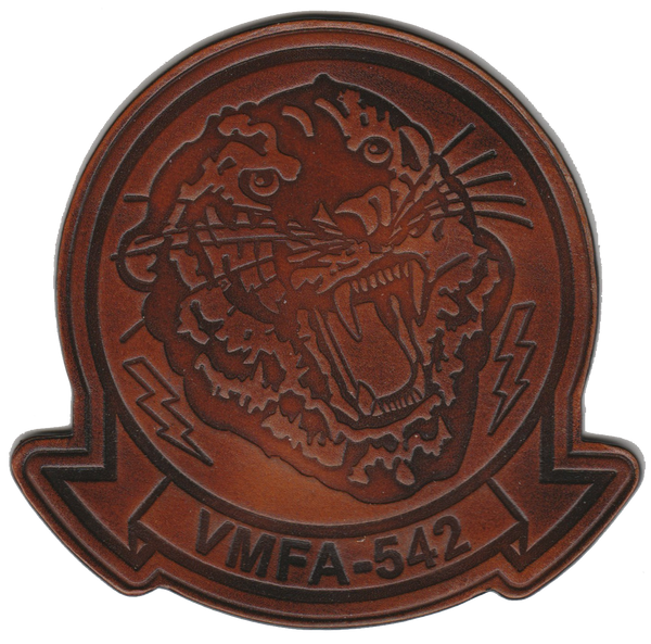 Officially Licensed USMC VMFA-542 Tigers Leather Patches