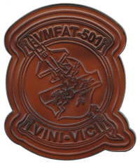 Officially Licensed USMC VMFAT-501 Warlords Leather Chest Patch