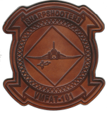 Officially Licensed USMC VMFAT-101 Sharpshooters F-4 Phantom Leather Patches