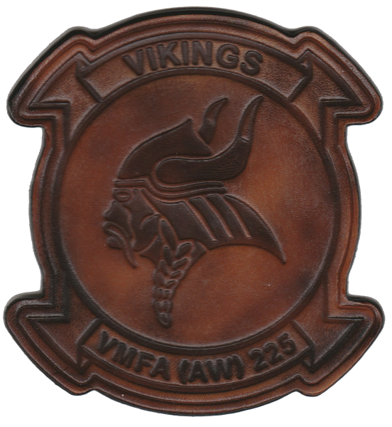 Officially Licensed USMC VMFA(AW)-225 Vikings Leather Patches