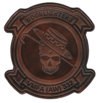 Officially Licensed USMC VMFA(AW)-332 Moonlighters Leather Patches