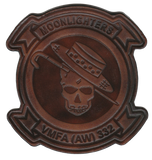 Officially Licensed USMC VMFA(AW)-332 Moonlighters Leather Patches