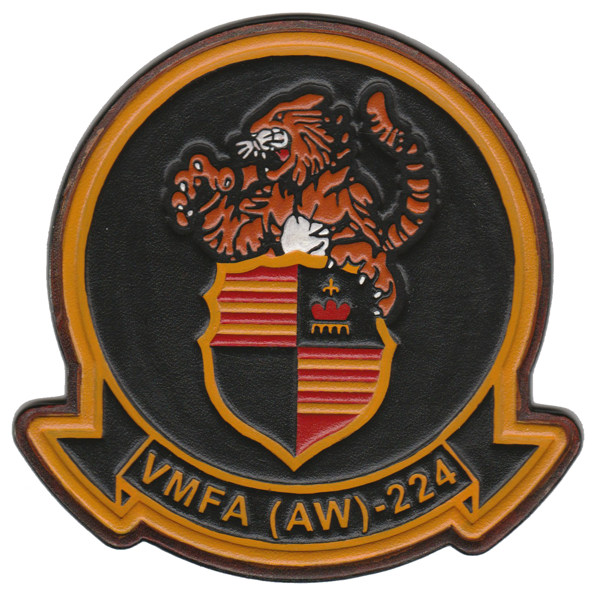 Officially Licensed USMC VMFA(AW)-224 Bengals Leather Patches