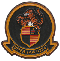 Officially Licensed USMC VMFA(AW)-224 Bengals Leather Patches