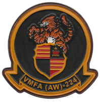 Officially Licensed USMC VMFA(AW)-224 Bengals Leather Patches